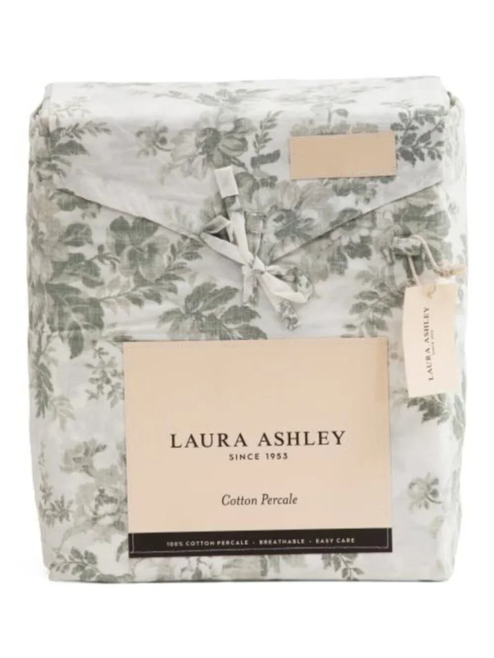 LAURA ASHLEY Cotton Percale Floral Sheet Set
